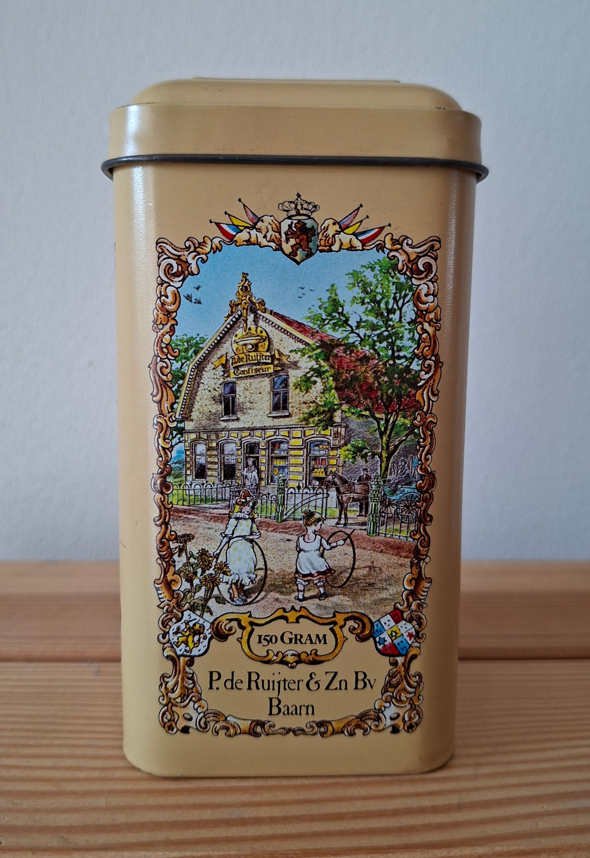 Vintage blikje De Ruijter's chocolade vlokken puur