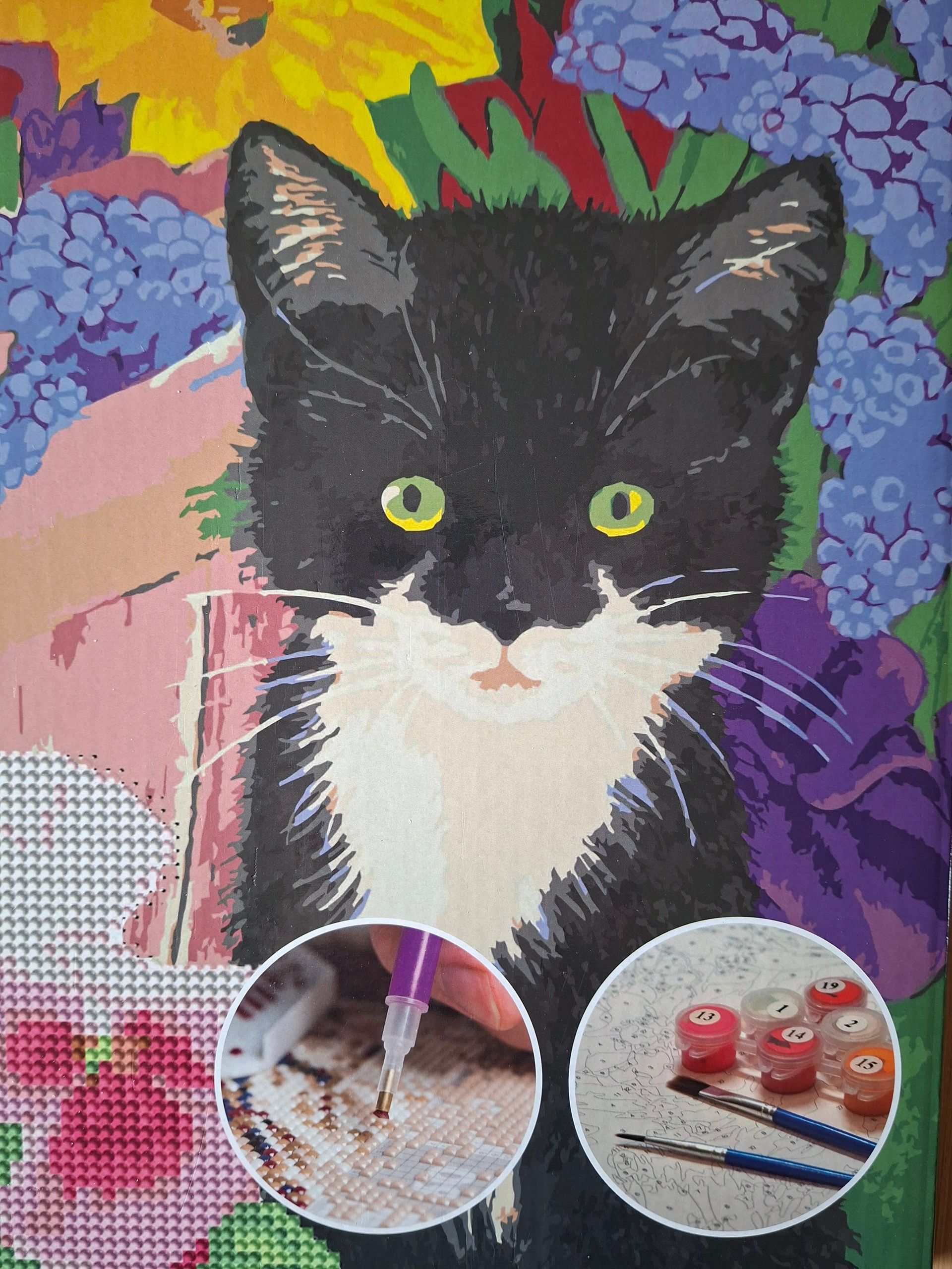 Franciens Katten DIY-pakket Schilderen & Diamanten! - schilderen op nummer en diamond painting