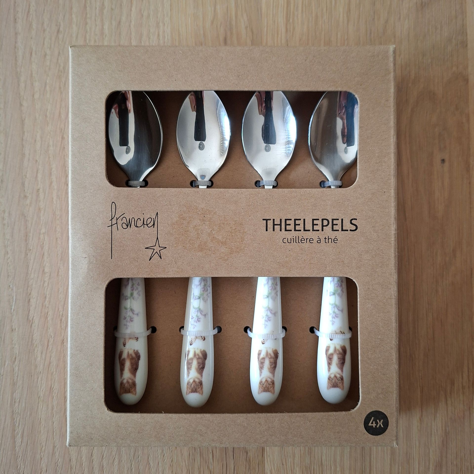 Franciens Katten theelepeltjes - Kattenkruid-serie - set van 4 stuks