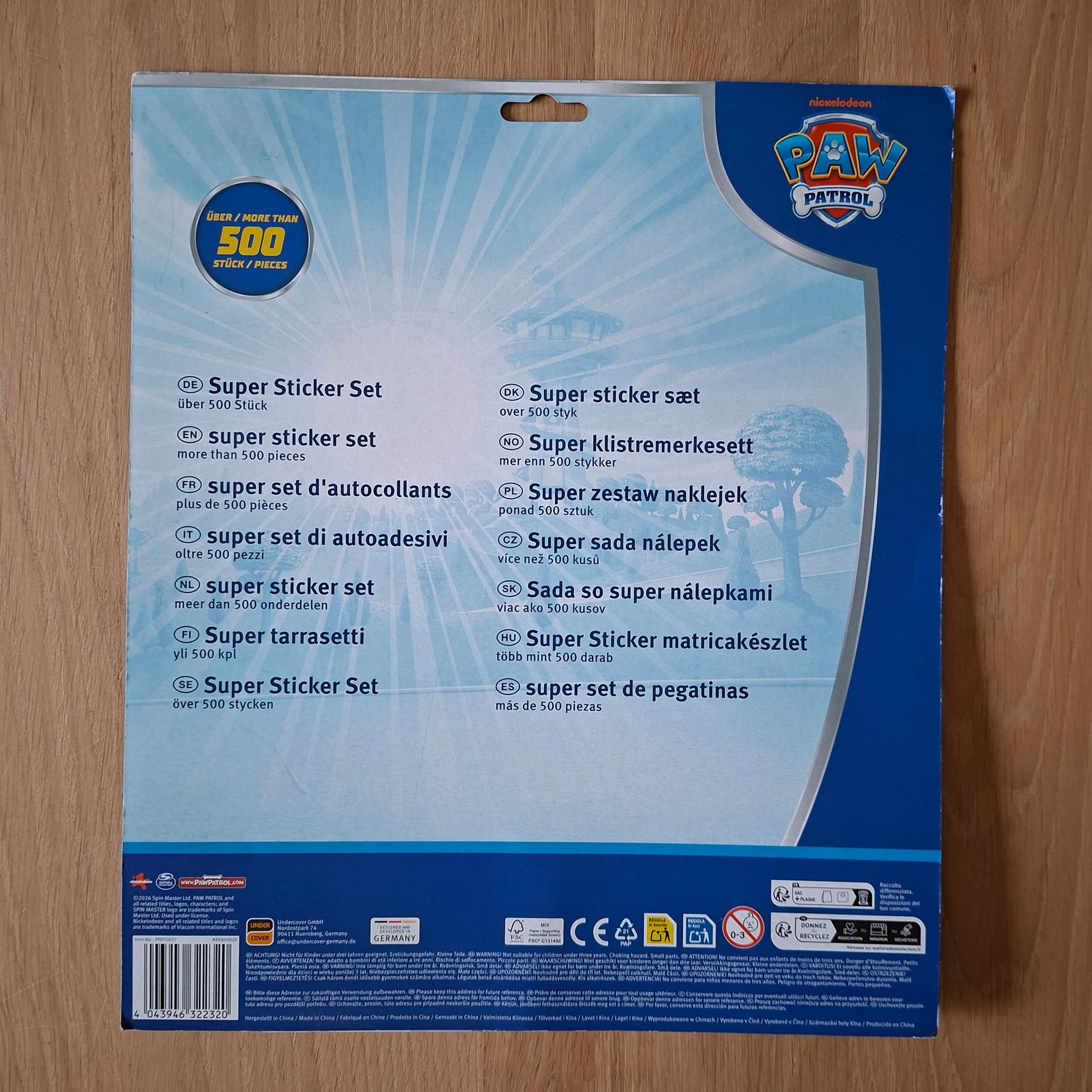 PAW Patrol Super Stickerset - 500 stickers