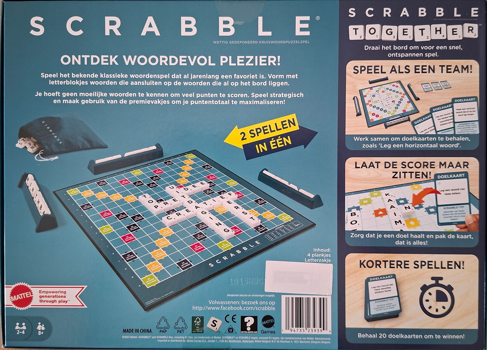 Scrabble - 2 spellen in 1 - Mattel Games