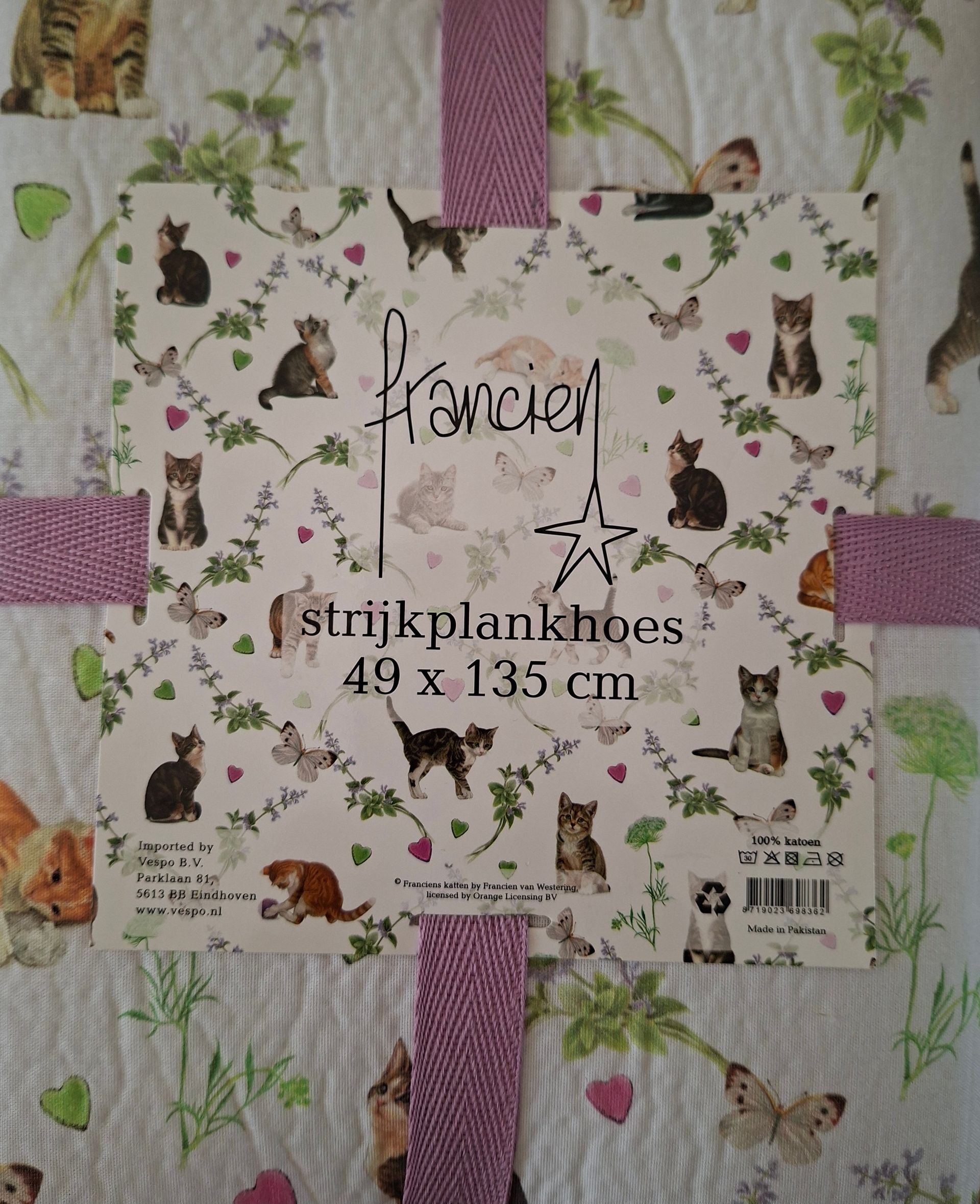 Franciens Katten strijkplankhoes - Kattenkruid-serie