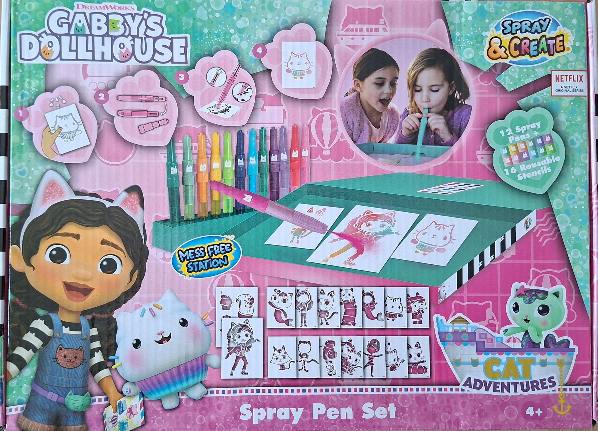 Spray & Create - Spray Pen Set - Gabby's Dollhouse  (DreamWorks) - Canenco