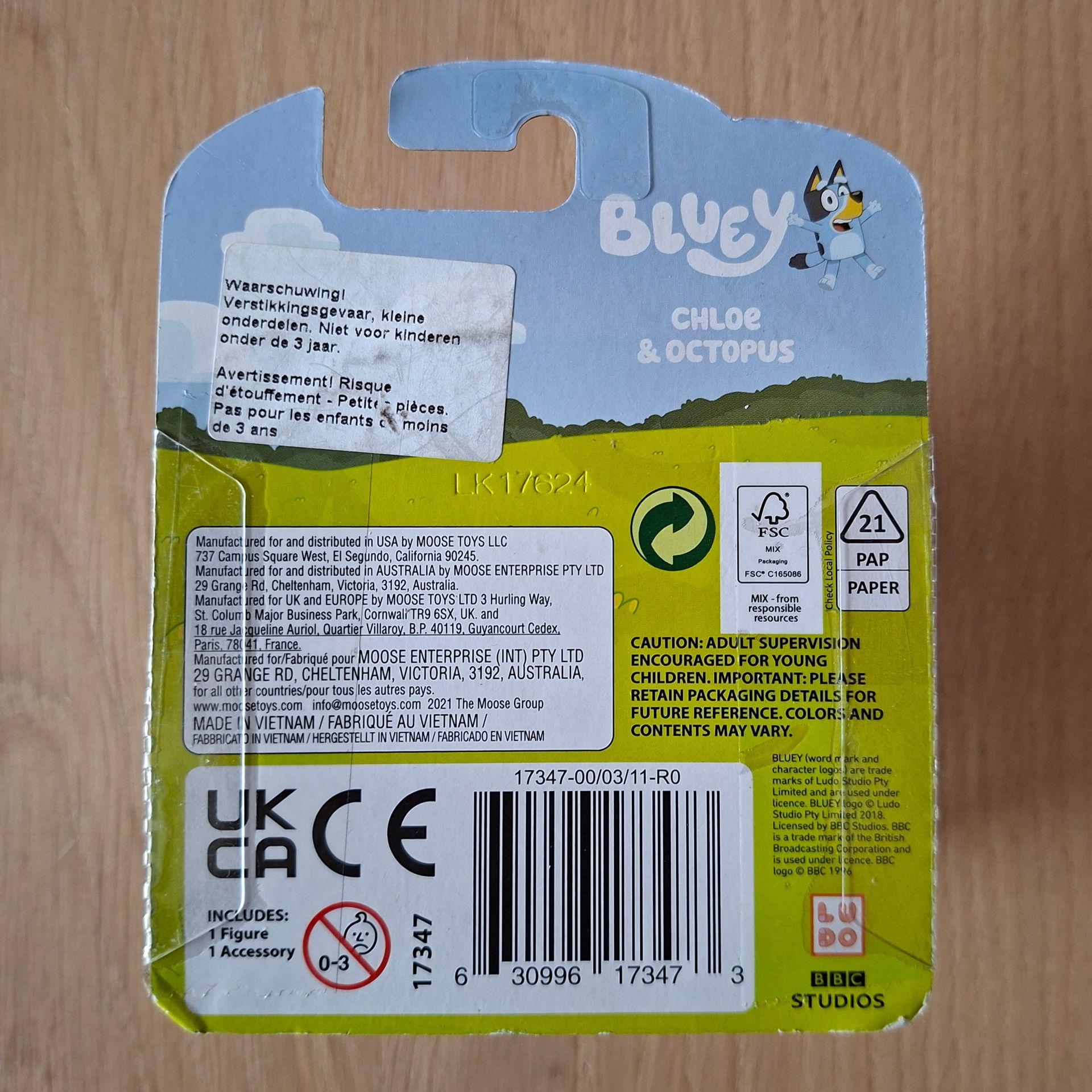 Bluey Story Starter-serie figuurset: Chloe & Octopus - Moose Toys