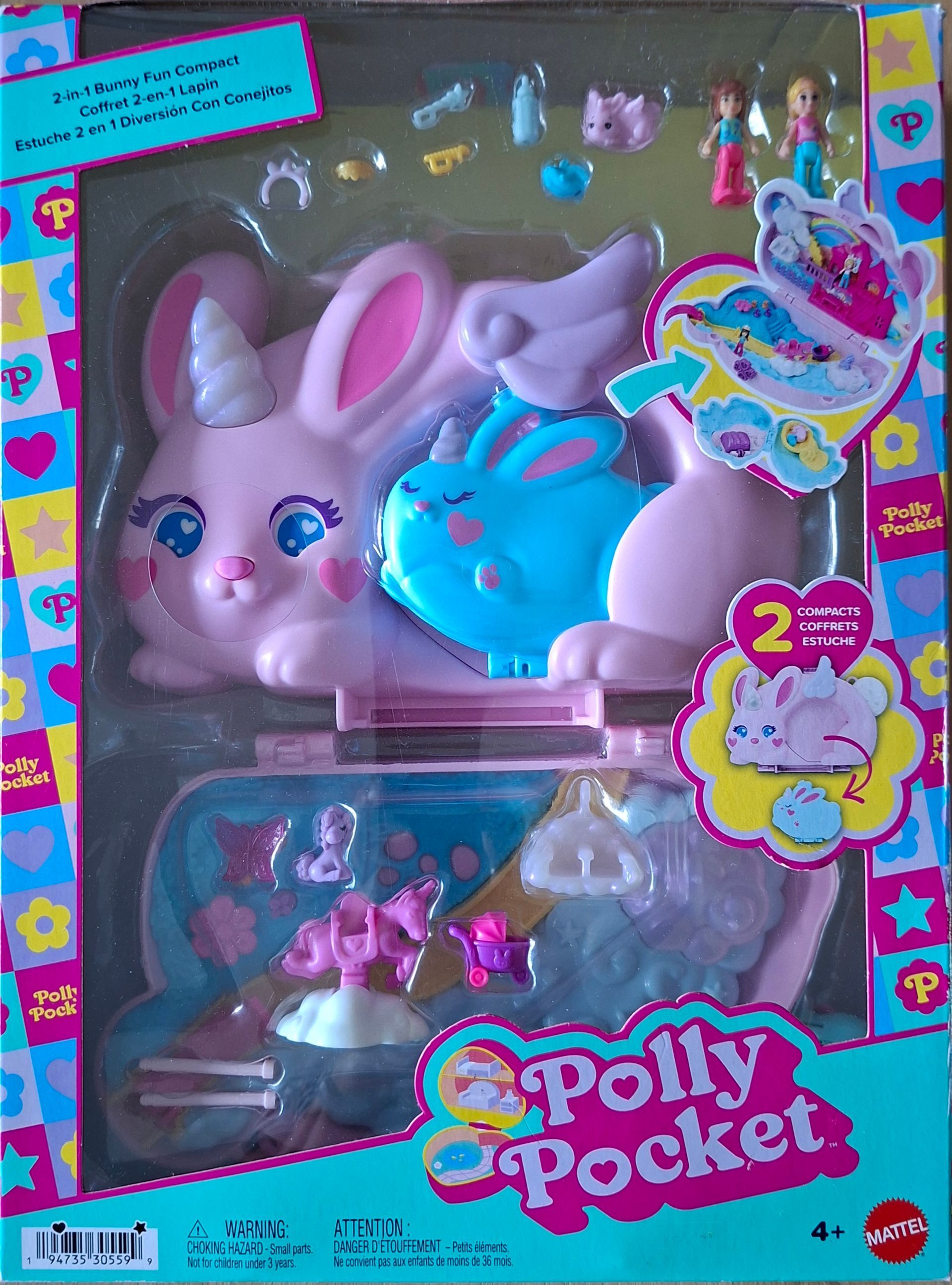 Polly Pocket - Bunny Fun Compact - Mattel