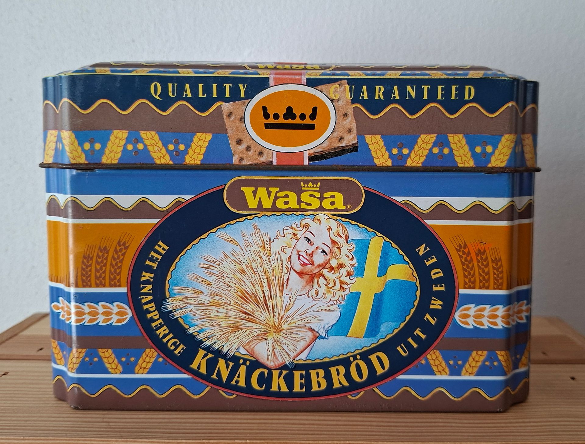 Vintage Wasa Knackebrod bewaarblik