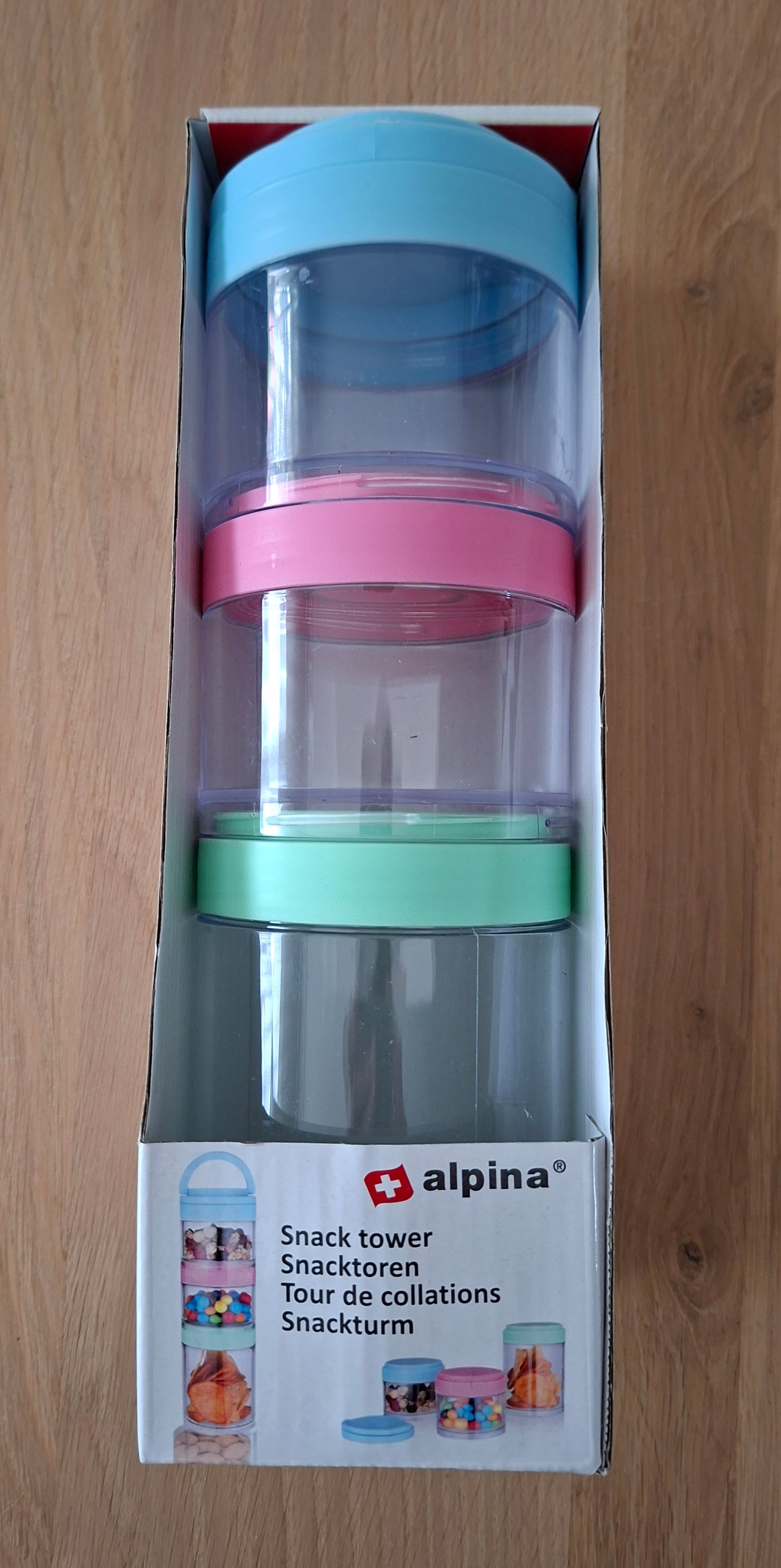 Alpina Snacktoren - lichtblauw/roze/lichtgroen