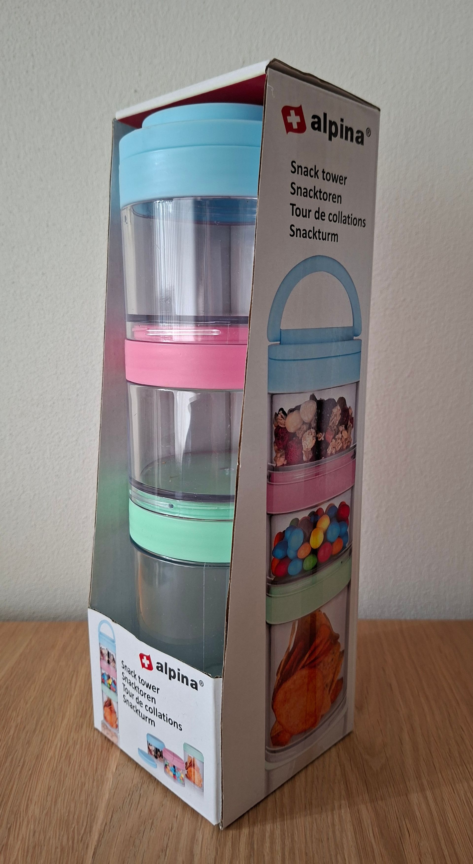 Alpina Snacktoren - lichtblauw/roze/lichtgroen