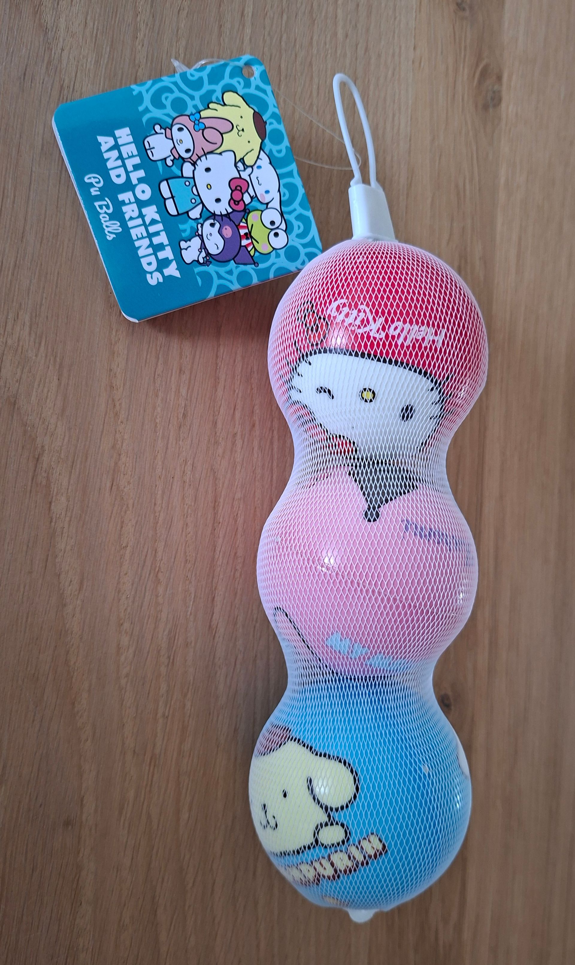 Set van 3 PU ballen -  Hello Kitty and Friends
