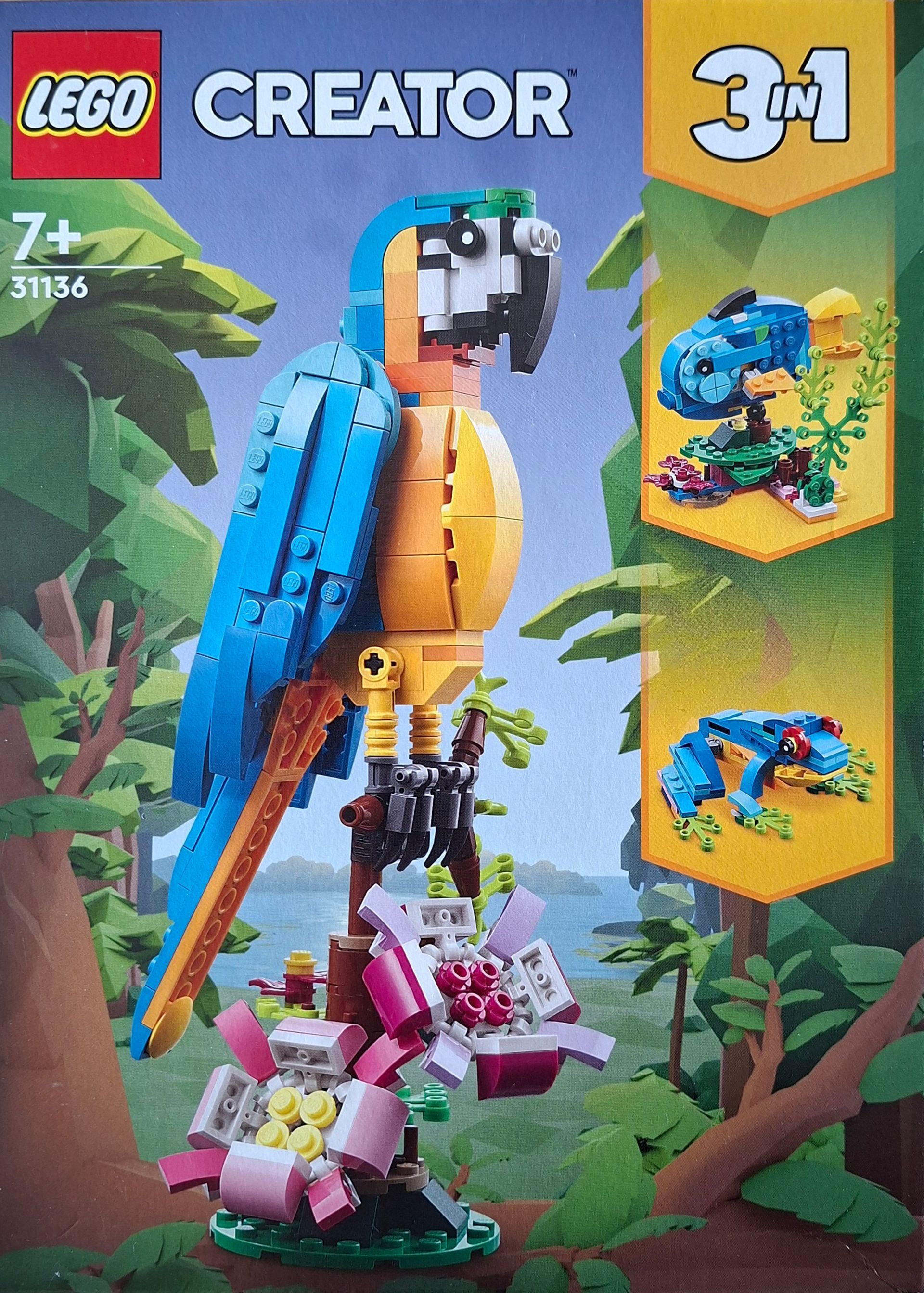 LEGO Creator  Wilde Dieren: Exotische Papegaai 3-in-1 - artikelnummer 31136