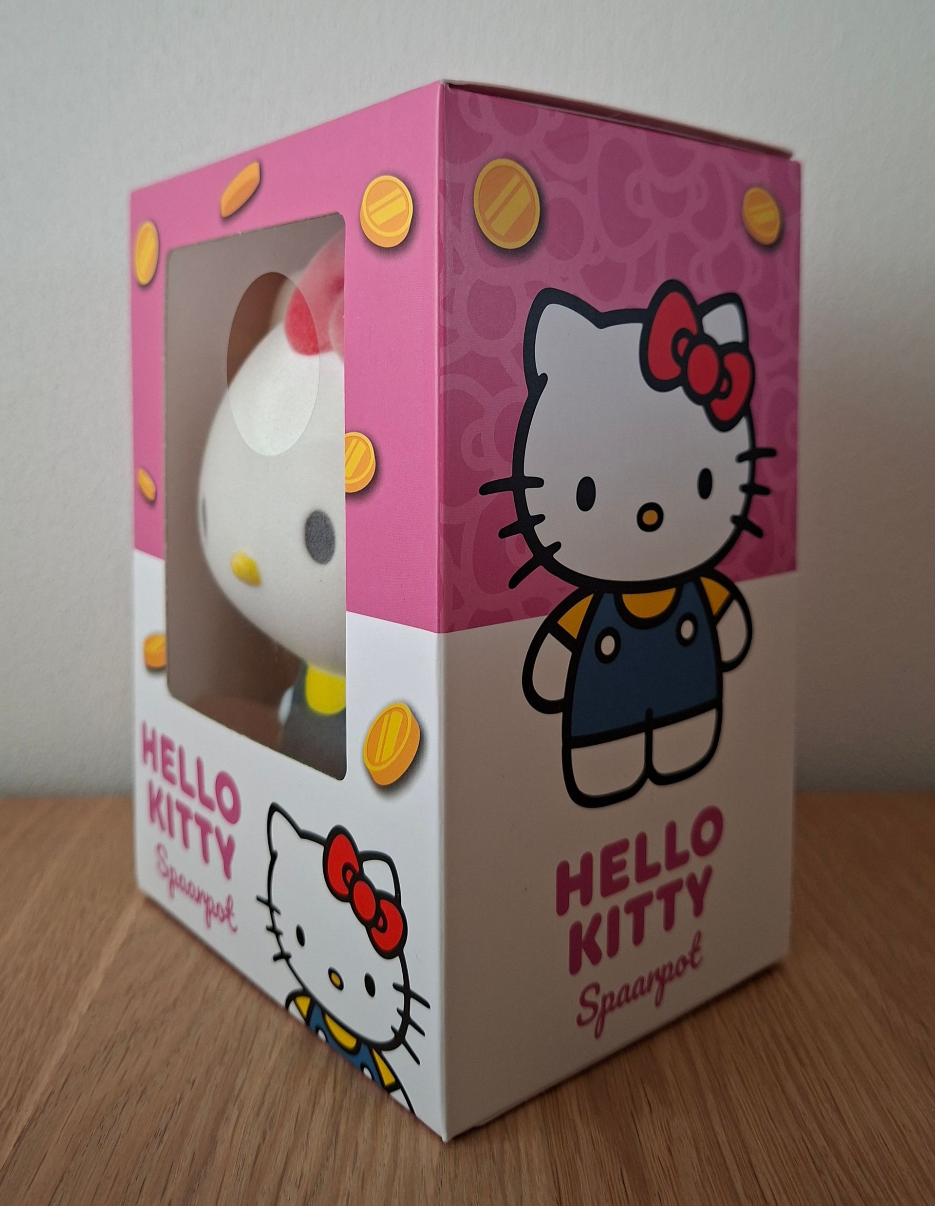 Hello Kitty spaarpot - blauw-geel