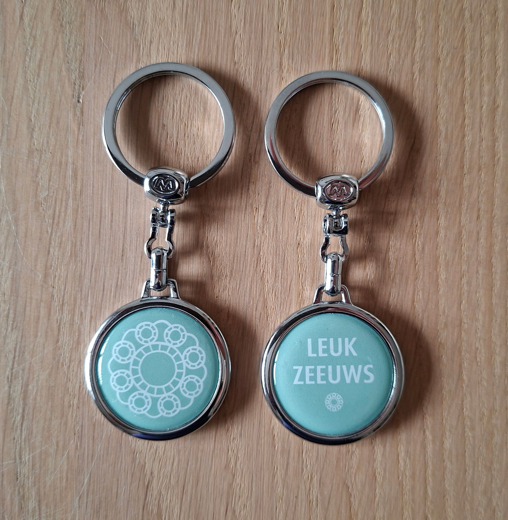 Zeeuwse knop sleutelhanger - mintgroen