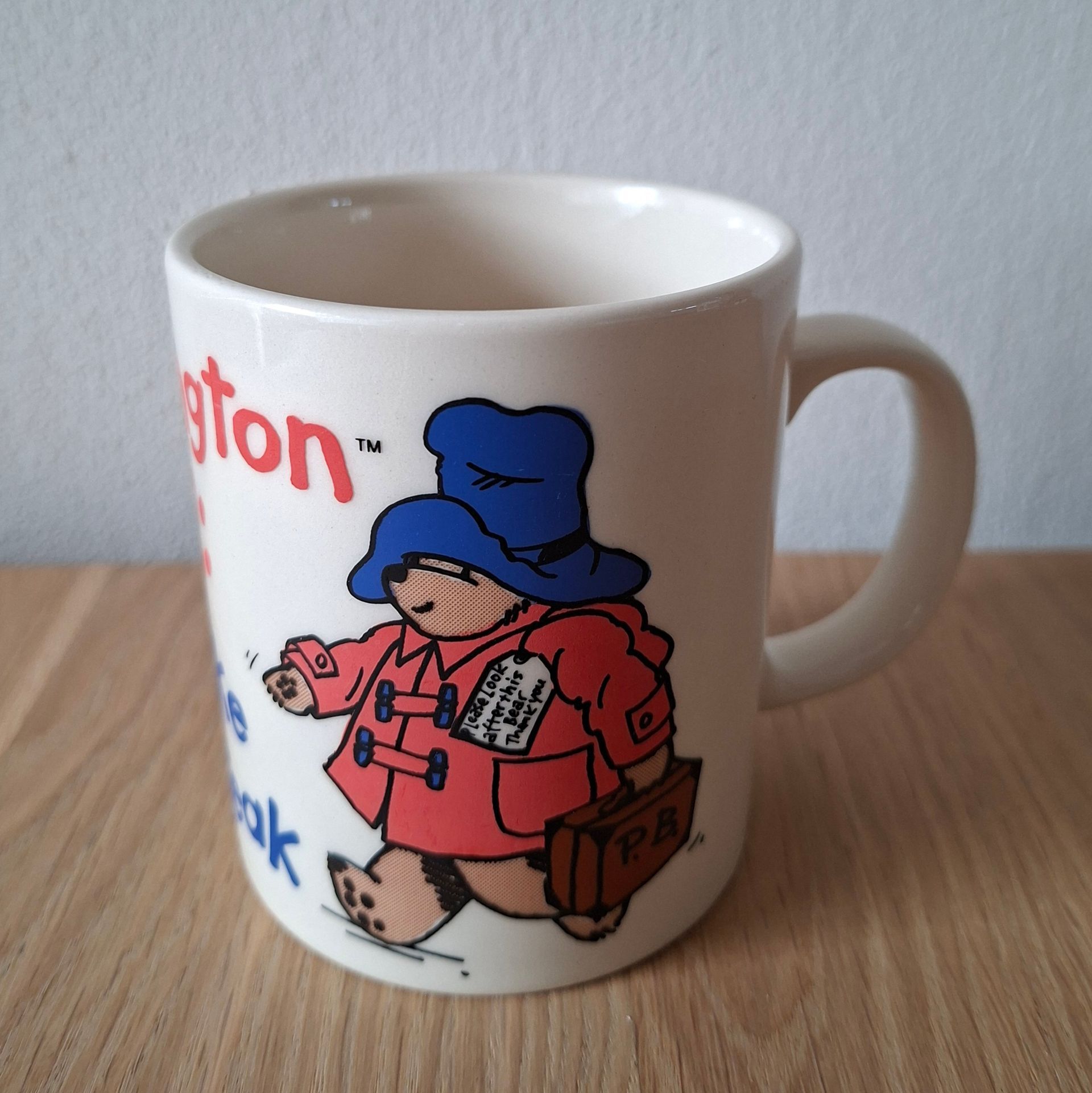 Vintage Douwe Egberts Beertje Paddington mok - Take a break