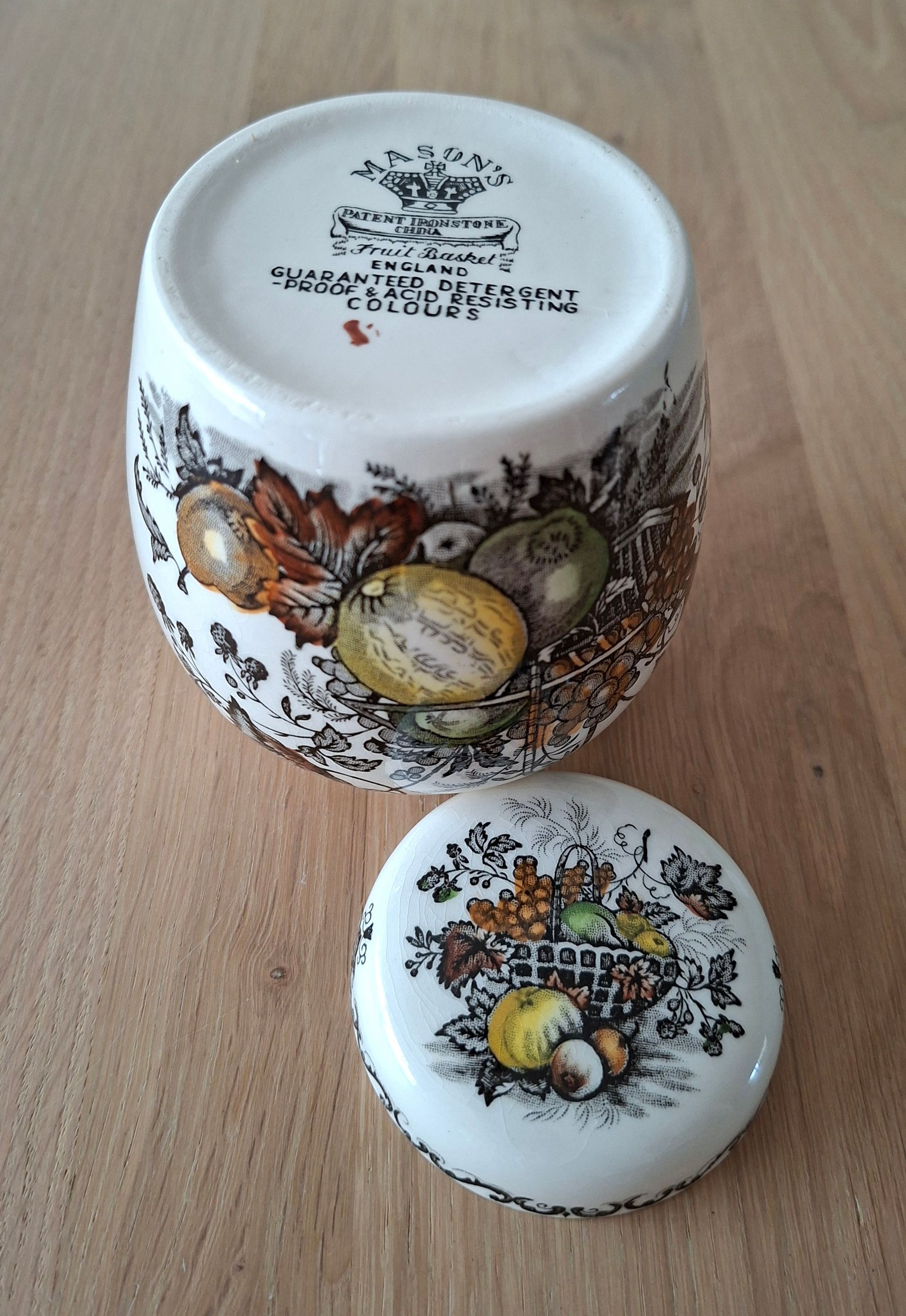 Vintage Mason's Ironstone gemberpotje - Fruit Basket
