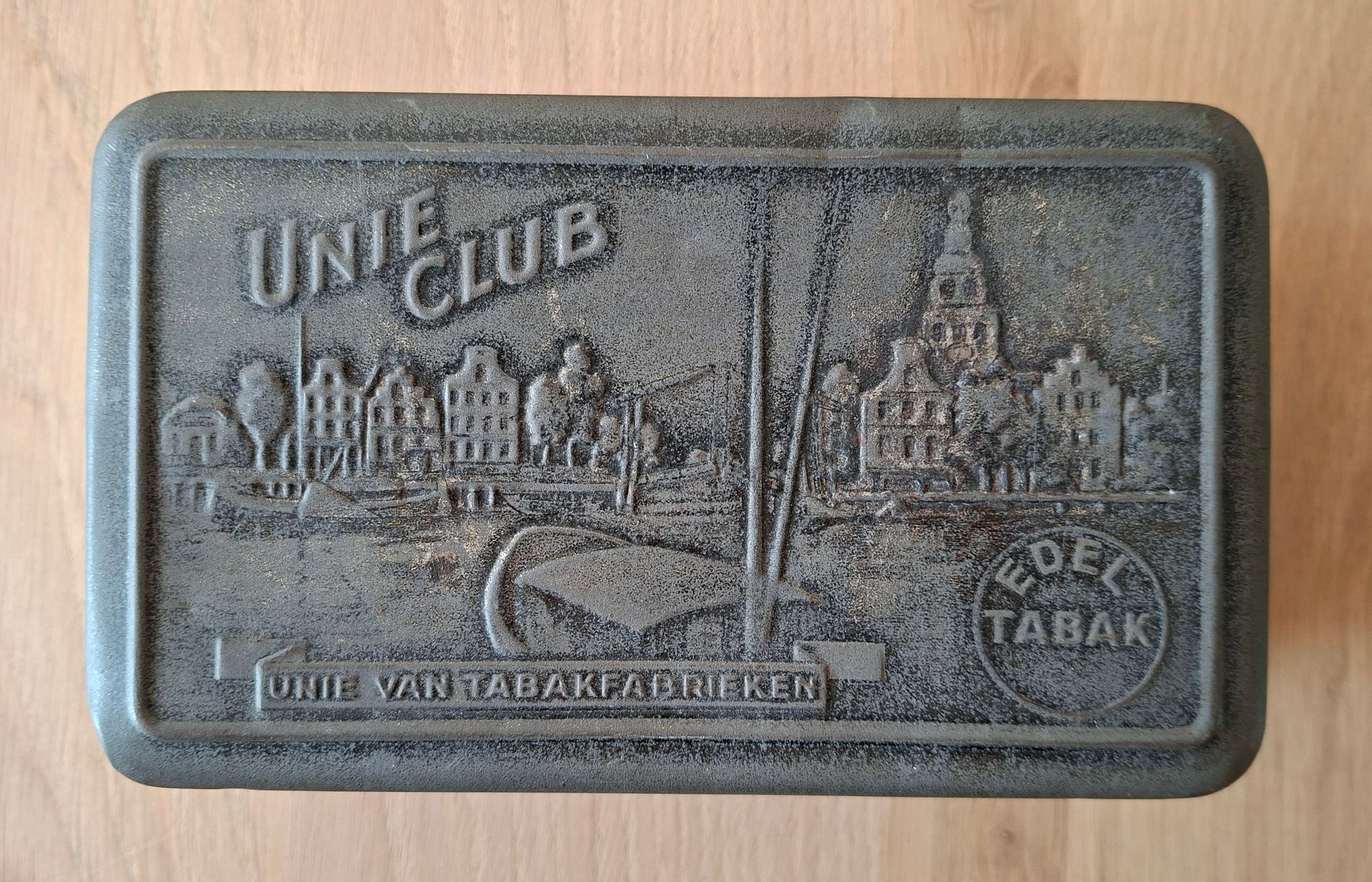 Antiek tabaksblik - Unie van tabaksfabrieken - Unie Club
