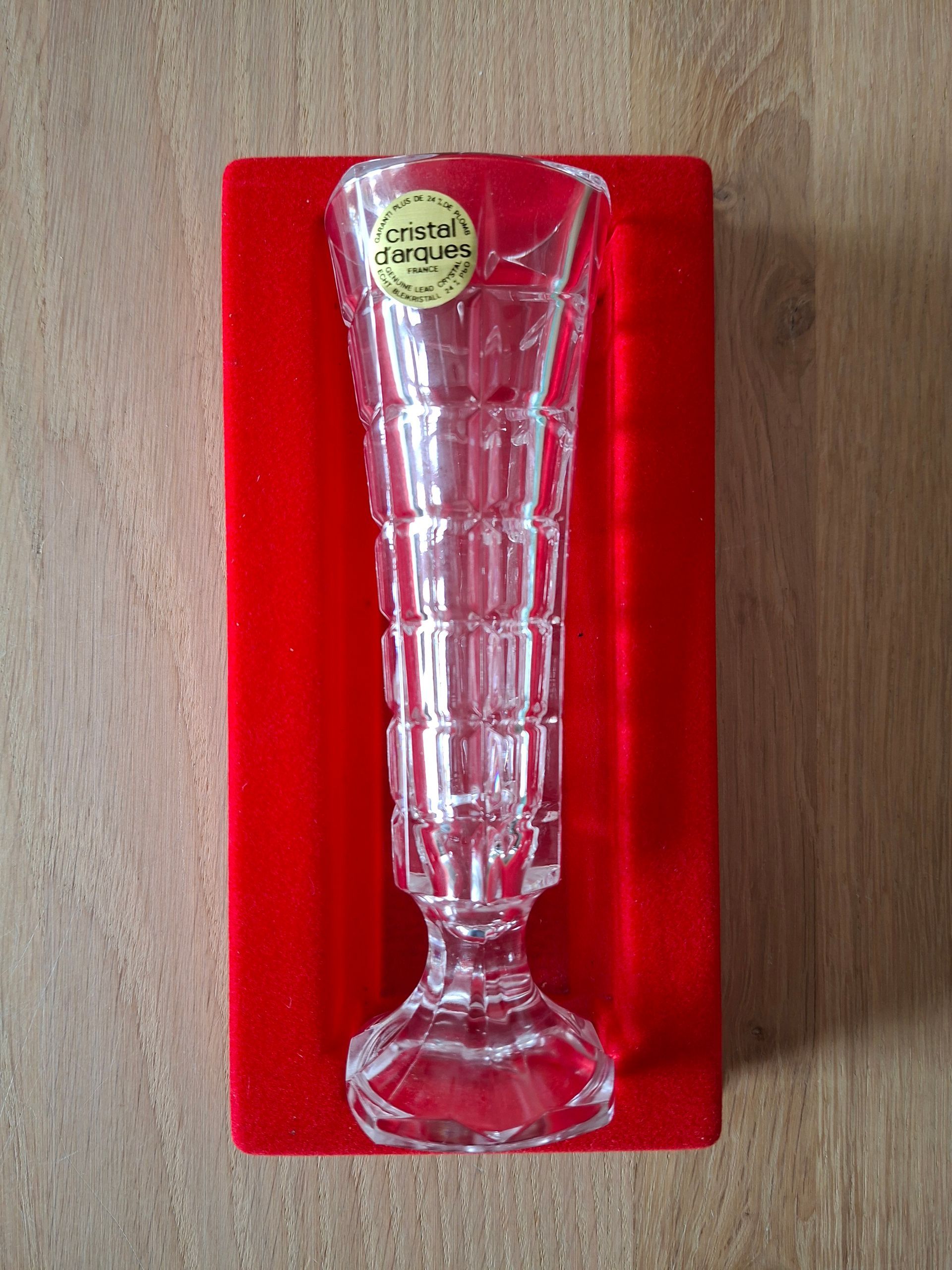 Vintage Cristal d'Arques Soliflor-vaasje - hoogte 17 cm