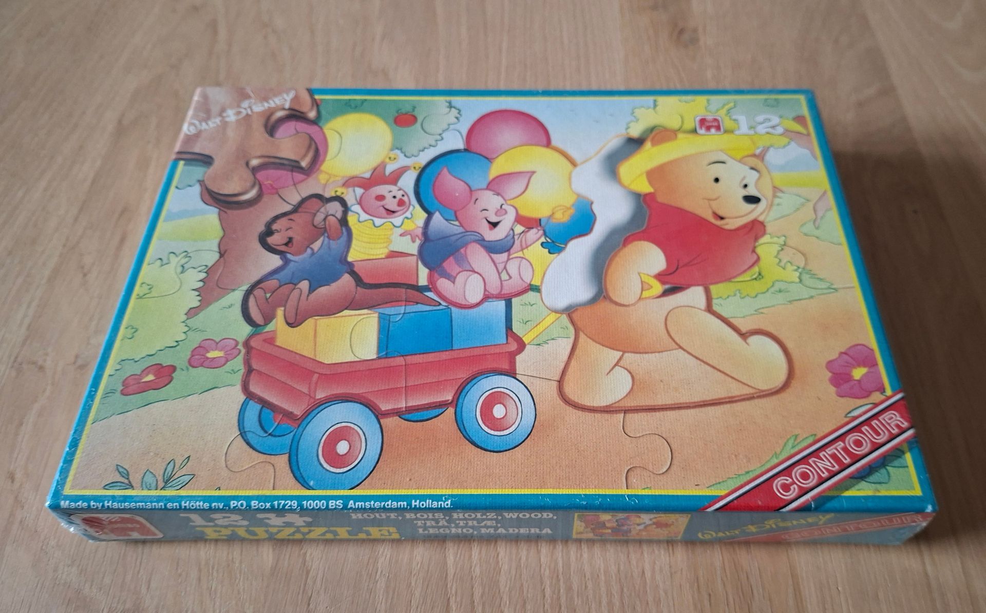Vintage Disney Winnie the Pooh contour kinderlegpuzzel - - Jumbo - 12 stukjes
