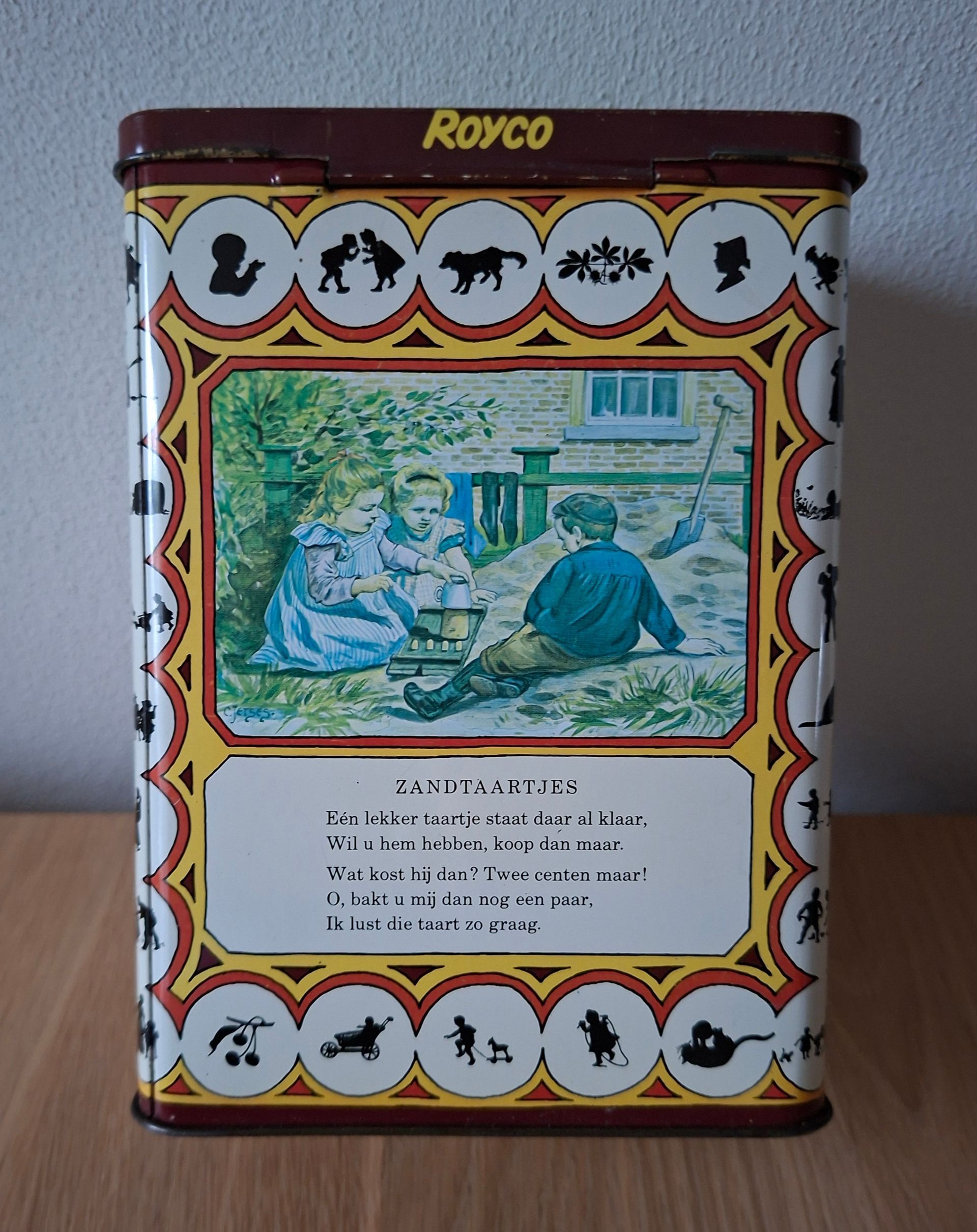 Vintage Ot en Sien bewaarblik - Royco - bruin/wit