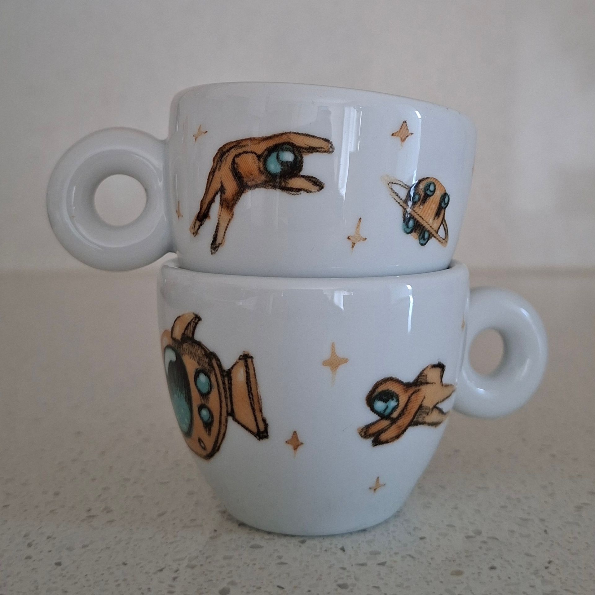 Espresso koffiekopje met schotel uit de Illy Art Collection - Max Petrone - 2-delige set