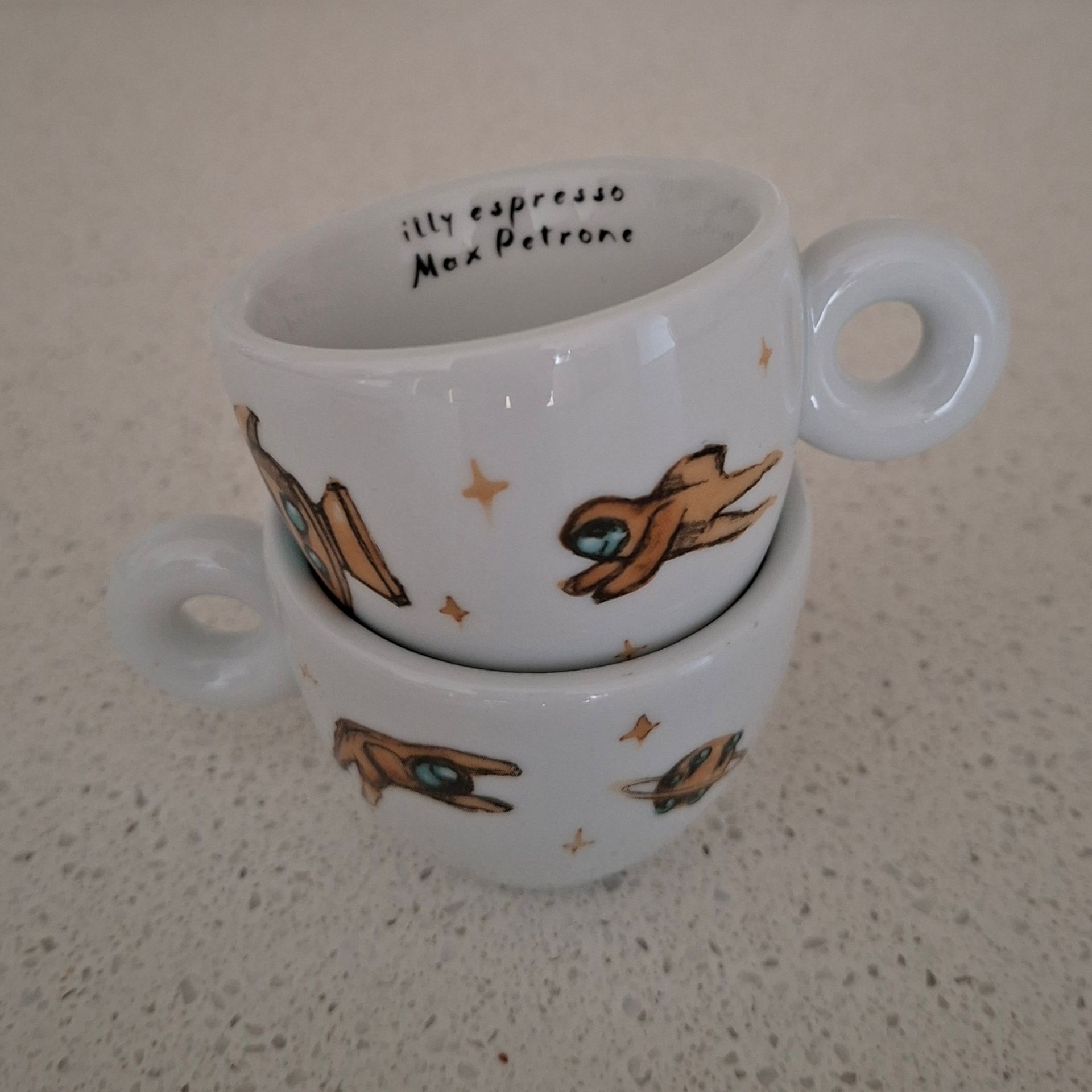 Espresso koffiekopje met schotel uit de Illy Art Collection - Max Petrone - 2-delige set