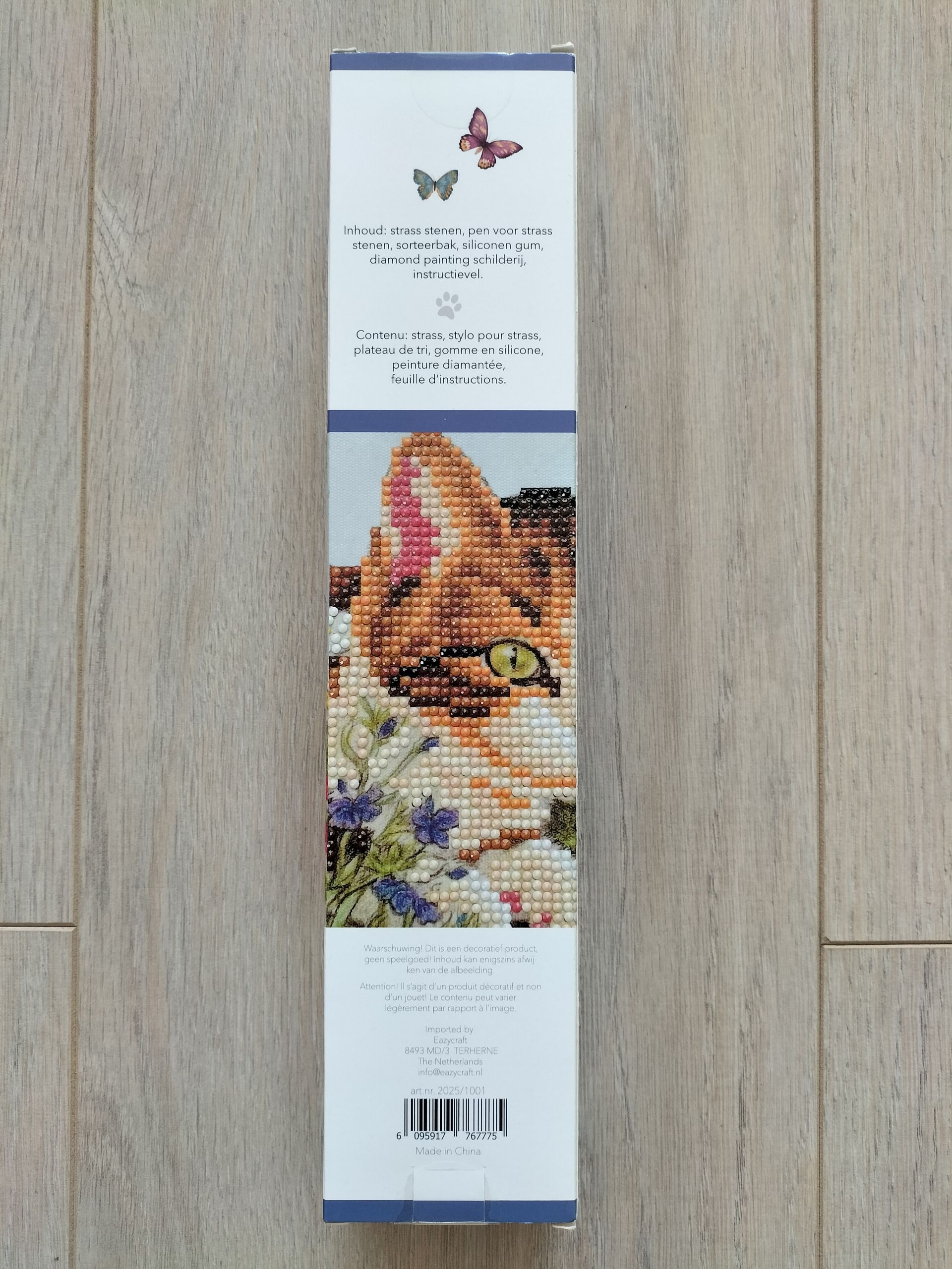 Franciens katten: diamond Painting set met kattenillustratie. Artikelnummer: 2025/1001.