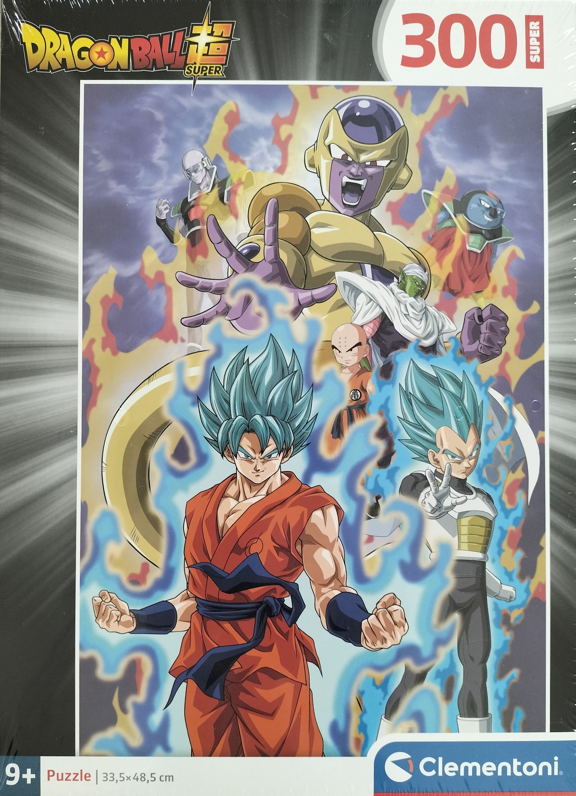 Clementoni Dragon Ball legpuzzel met Goku, Vegeta, Frieza en andere personages in actie.