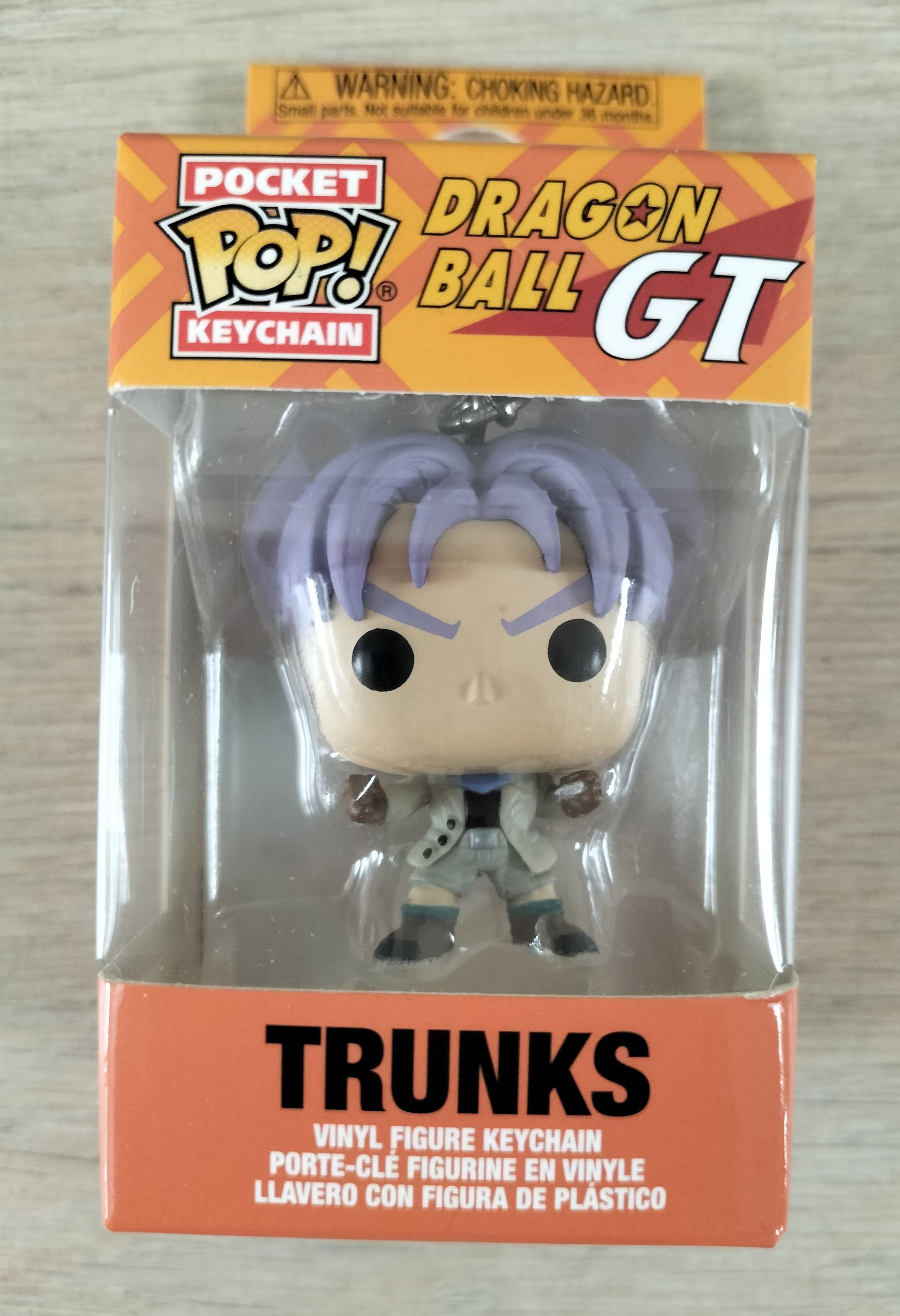 Pocket Pop! sleutelhanger van Trunks uit Dragon Ball GT, in de originele verpakking.