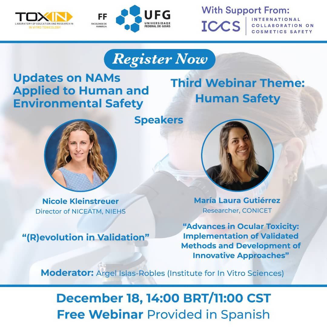 Register now for webinar 3 of Updates on New Approach Methodologies (NAMs) Applied to Human and Environmental Safety