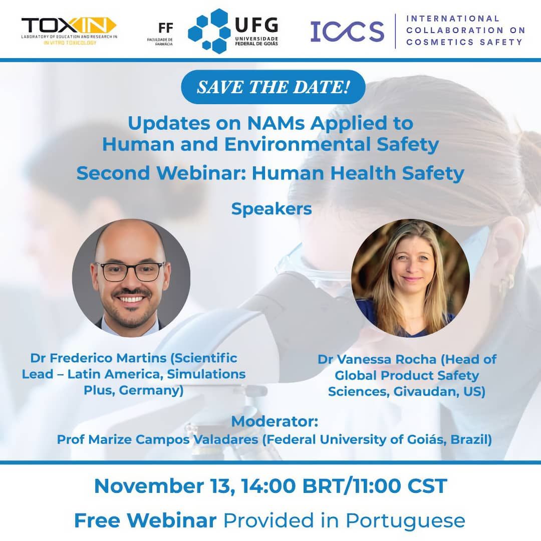 Register now for webinar 2 of Updates on New Approach Methodologies (NAMs) Applied to Human and Environmental Safety