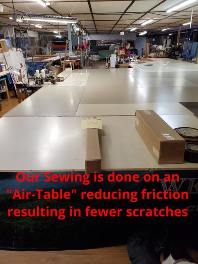 A sewing room production area