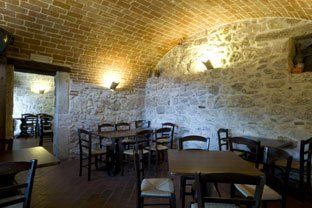 sala da pranzo all'agriturismo