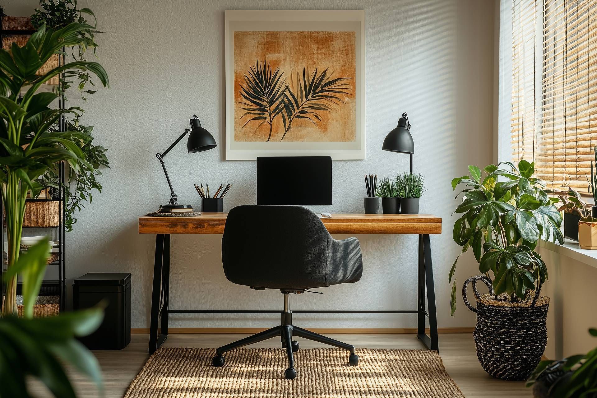 A view of a desk in a home office near Newport News, Virginia (VA)