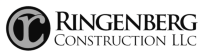 Logo for Ringenberg Construction LLC: a black “r” overlapping a “C” inside a gray circle, to the left of the company name.