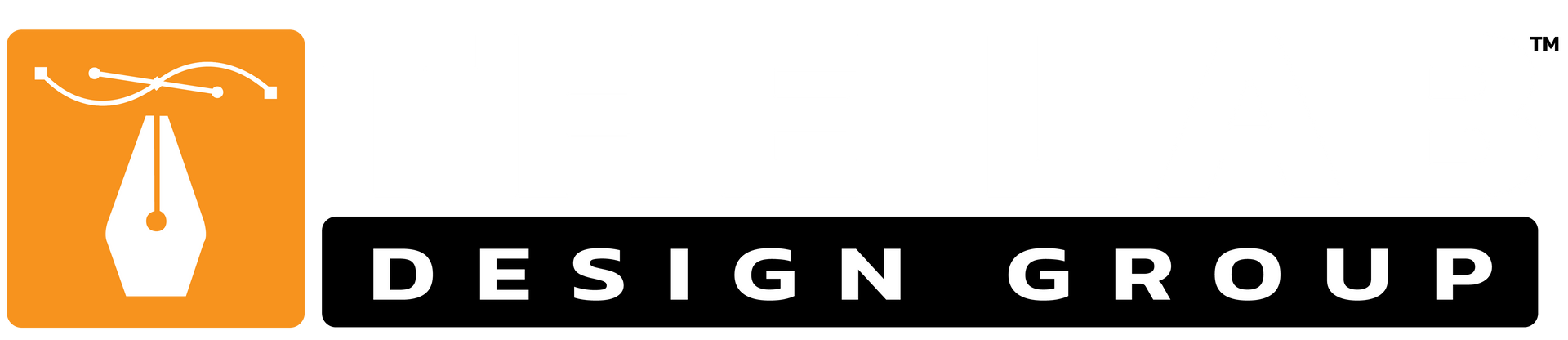 A logo for the design group with a pen on it
