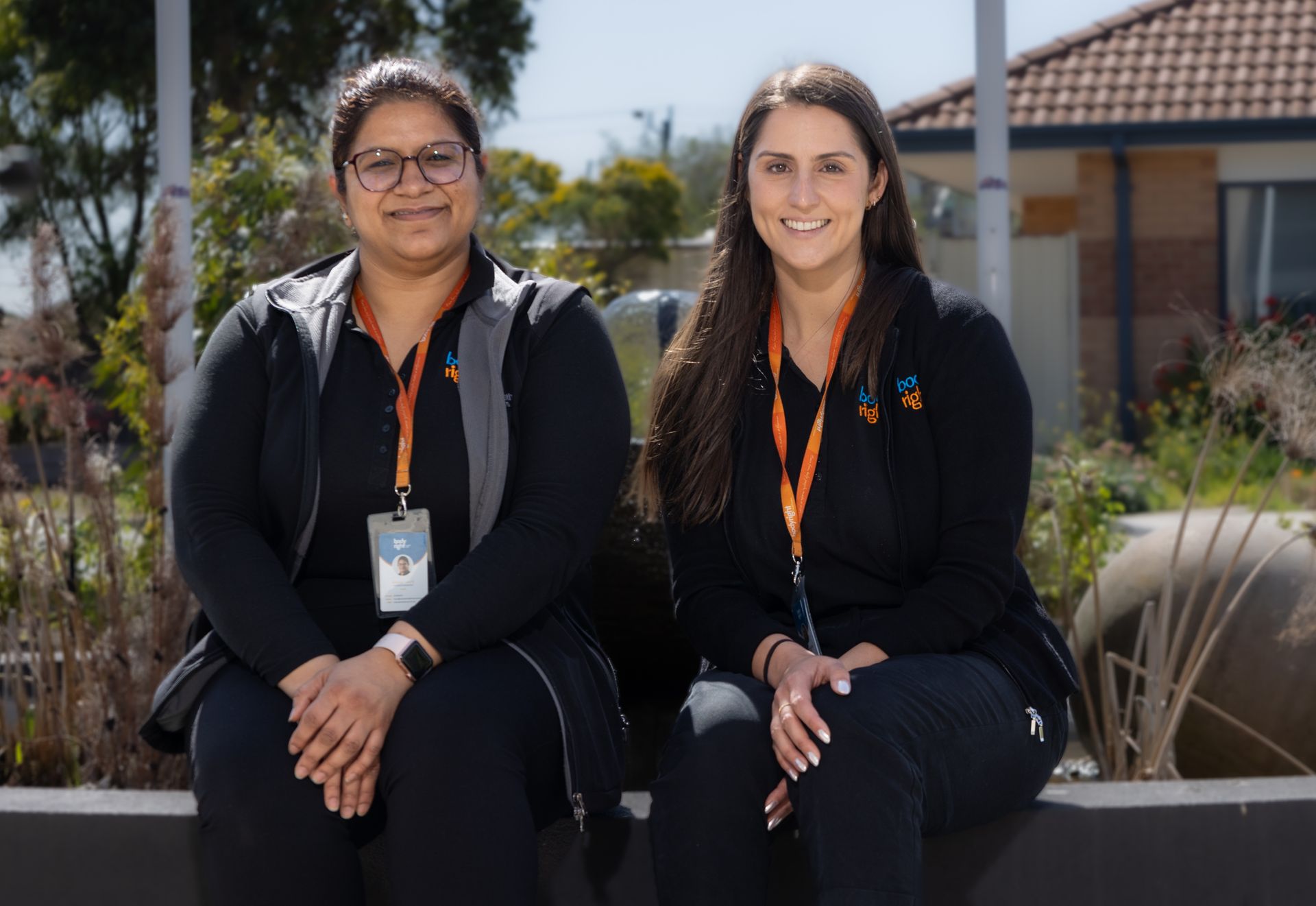 Karan Kaur (L) with Jackie Kovacev, an osteopath and clinical operations manager at BodyRight Healthcare.