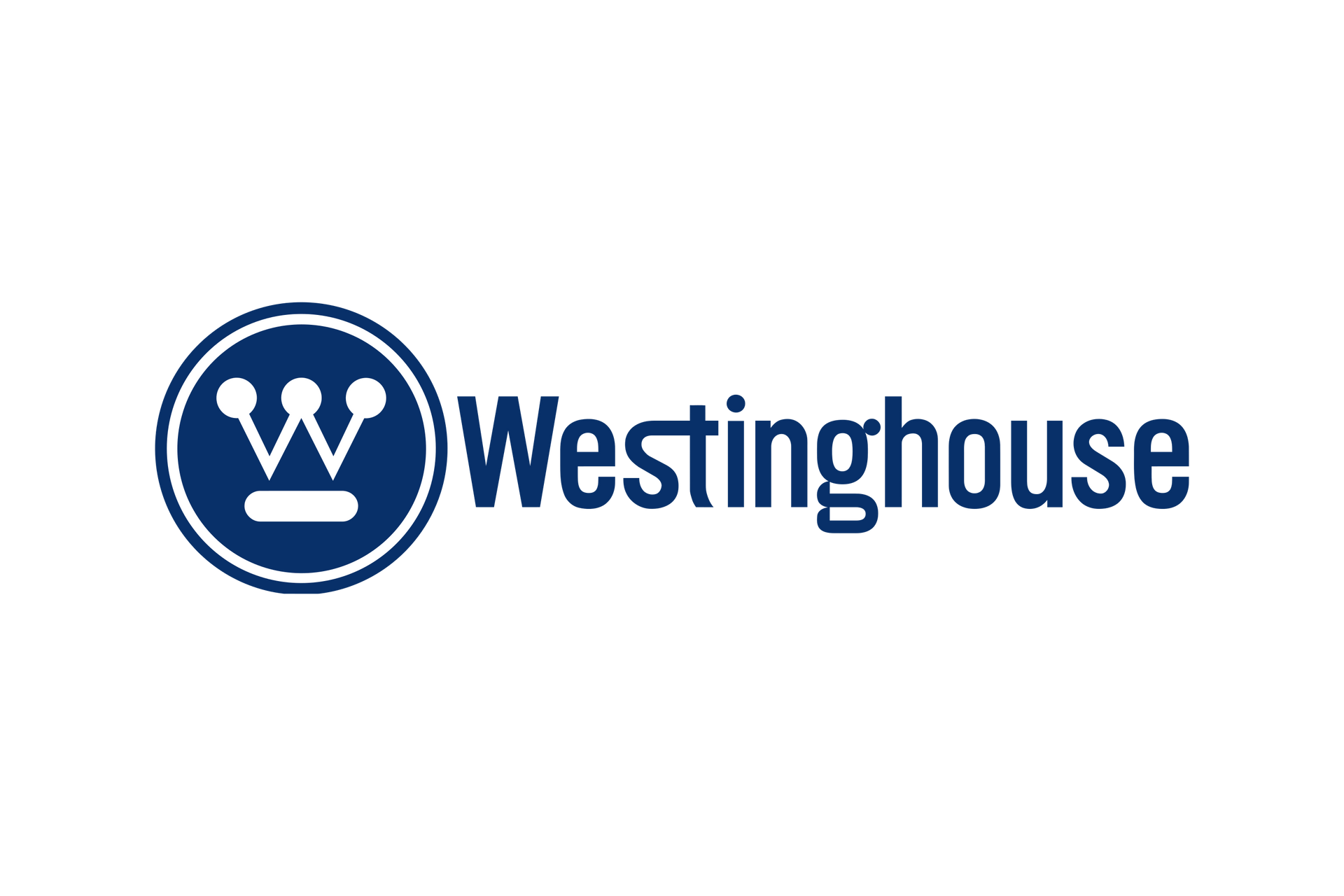 Westinghouse logo with blue circular emblem and wordmark on a white background