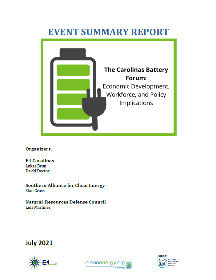 Event Summary Report cover with green battery and plug icon, titled “The Circular Economy Forum.”