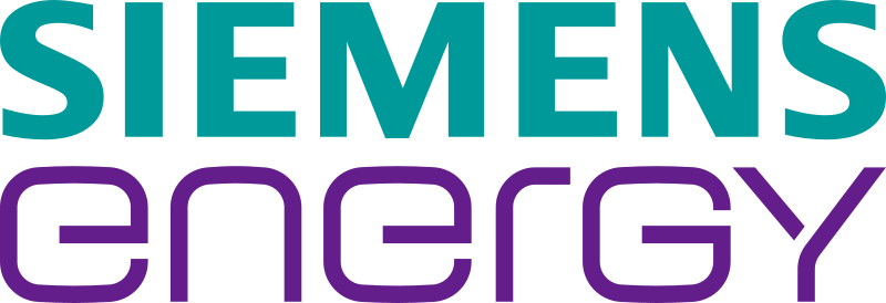 Siemens Energy logo in teal and purple on a white background