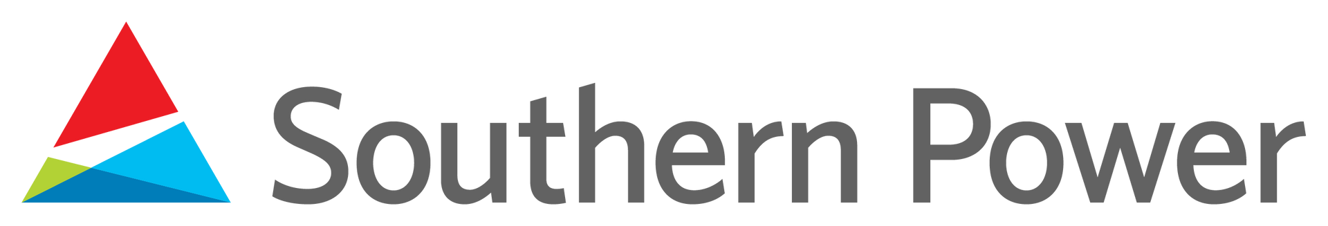 Southern Power logo with red, blue, and green triangular icon and gray text.