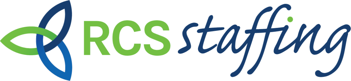RCS Corporation logo in blue with a stylized three-part emblem