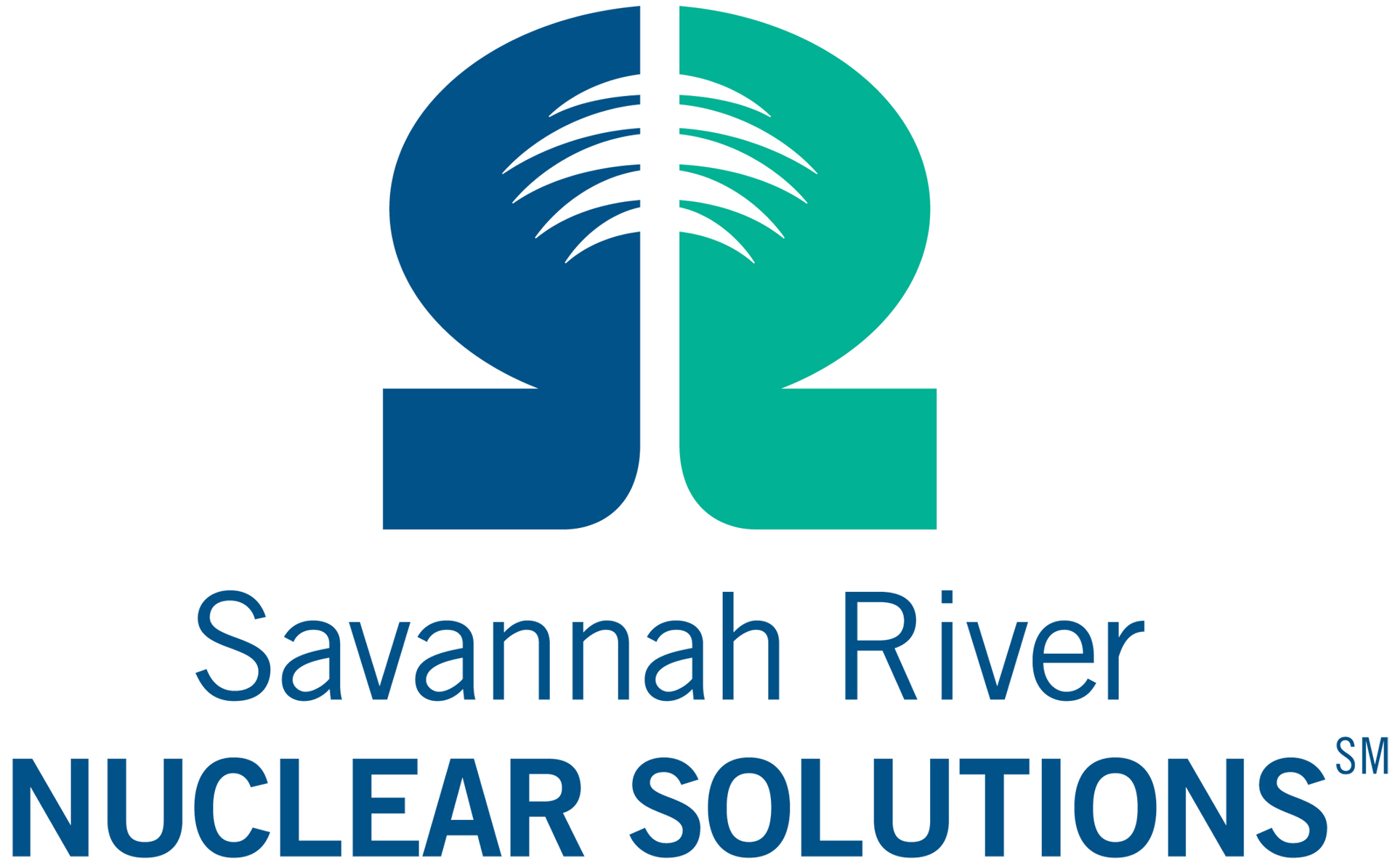 Savannah River Nuclear Solutions logo with blue and teal stylized emblem and text