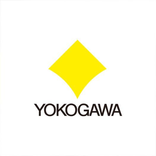 Yokogawa logo with yellow diamond shape above black text on a white background