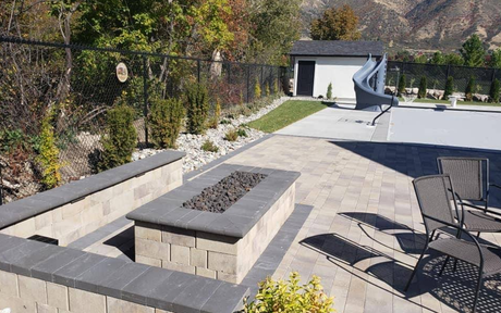Hardscaping — Garden With Stone Hardscape Design In Spanish Fork, UT Hardscaping — Garden With Stone Hardscape Design In Spanish Fork, UT