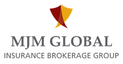 MIM Global insurance brokerage group logo with orange and red shield icon and gray text