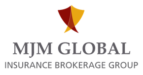 MIM Global insurance brokerage group logo with orange and red shield icon and gray text
