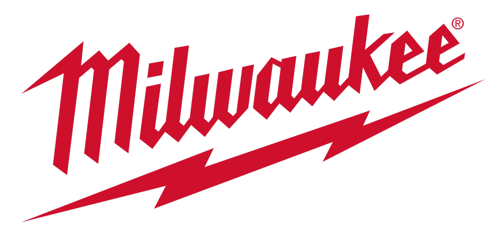 A milwaukee logo with a lightning bolt on it