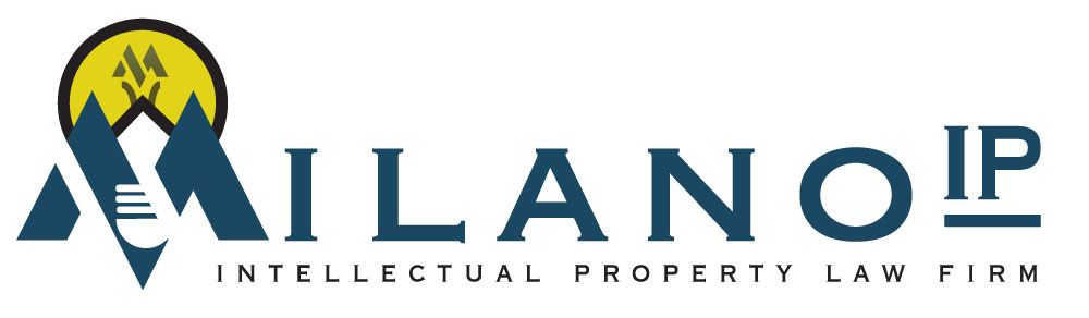 A logo for milano ip intellectual property law firm