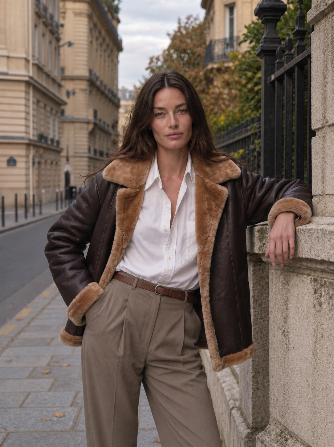 Montone Shearling Reversibile Cognac Testa di Moro