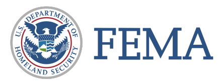 The official logo for the Federal Emergency Management Agency (FEMA), featuring the DHS seal next to the acronym FEMA.