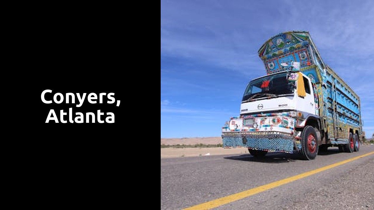 A colorful truck is parked on the road.